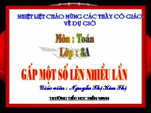 Gấp một số lên nhiều lần