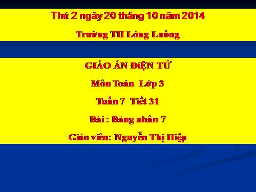 Bảng nhân 7