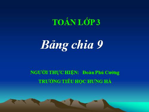 Bảng chia 9
