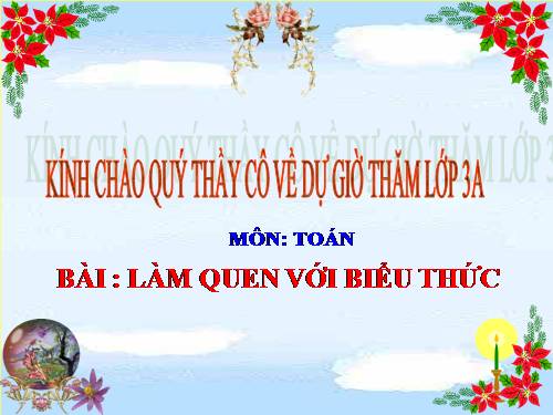 Làm quen với biểu thức
