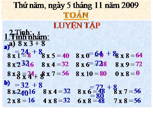 Các Bài giảng khác thuộc Chương trình Toán 3