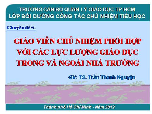 chuyên đề gvcn