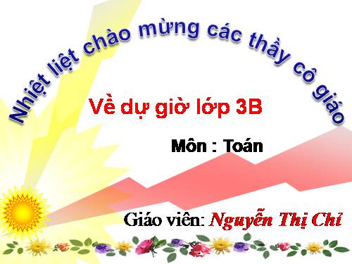 Các Bài giảng khác thuộc Chương trình Toán 3