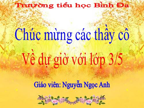 Các Bài giảng khác thuộc Chương trình Toán 3