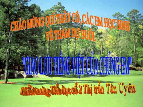 Giao lưu tiếng Việt của chúng em
