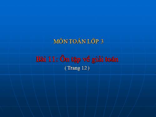 Ôn tập về giải toán