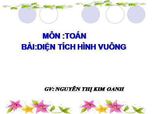 Diện tích hình vuông