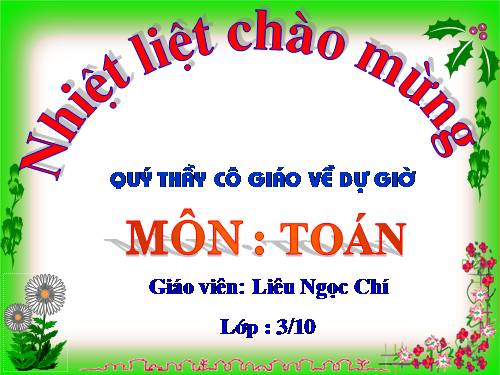 Các Bài giảng khác thuộc Chương trình Toán 3