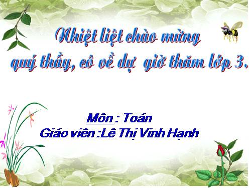 Các Bài giảng khác thuộc Chương trình Toán 3