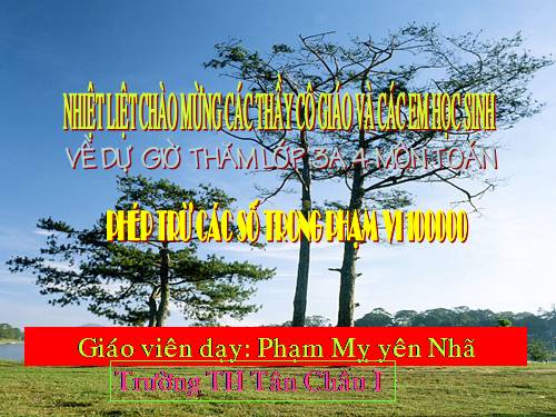 Phép trừ các số trong phạm vi 10 000