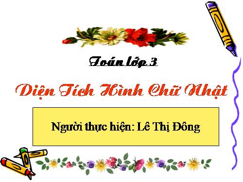 Diện tích hình chữ nhật.