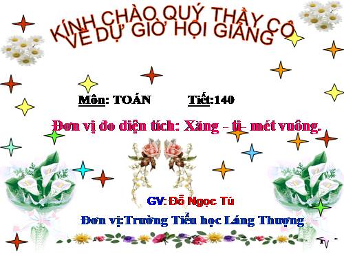 Đơn vị đo diện tích. Xăng-ti-met vuông