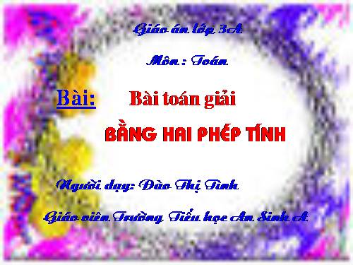 Bài toán giải bằng hai phép tính