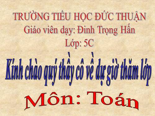 Các Bài giảng khác thuộc Chương trình Toán 3