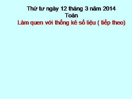 Làm quen với thống kê số liệu (tiếp theo)