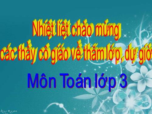 Các Bài giảng khác thuộc Chương trình Toán 3
