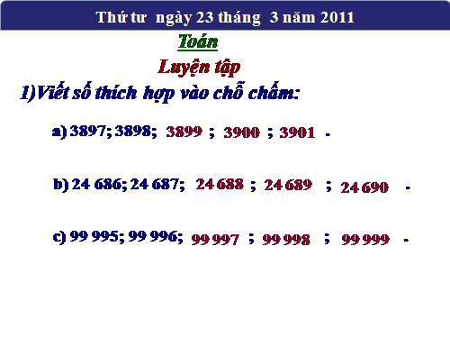 Các Bài giảng khác thuộc Chương trình Toán 3