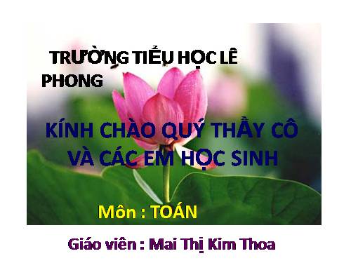 Các Bài giảng khác thuộc Chương trình Toán 3
