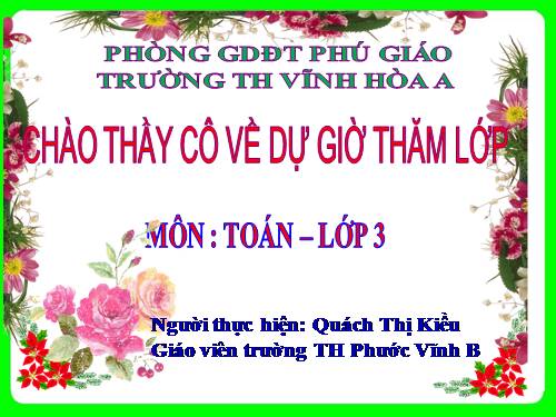 Các Bài giảng khác thuộc Chương trình Toán 3
