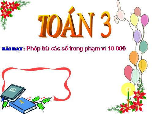Phép trừ các số trong phạm vi 10 000