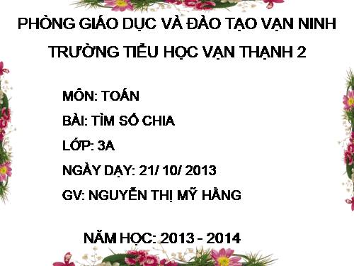 Tìm số chia