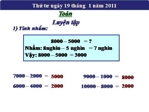 Các Bài giảng khác thuộc Chương trình Toán 3