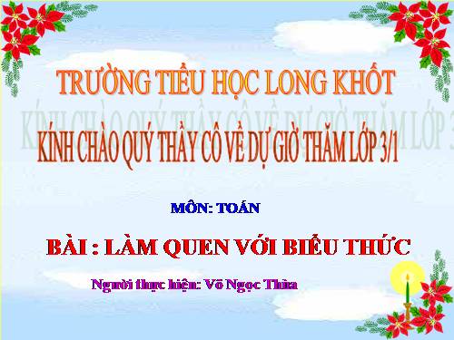 Làm quen với biểu thức