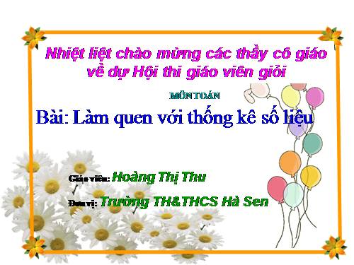 Làm quen với thống kê số liệu