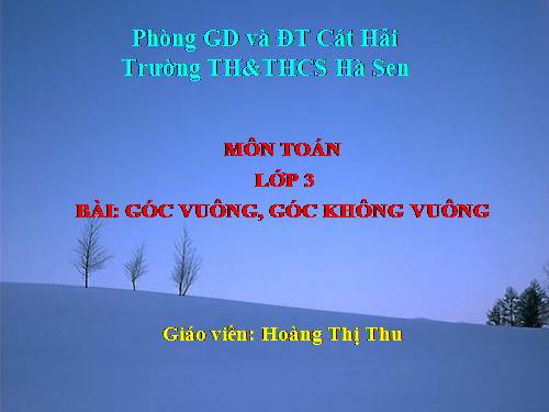 Góc vuông, góc không vuông