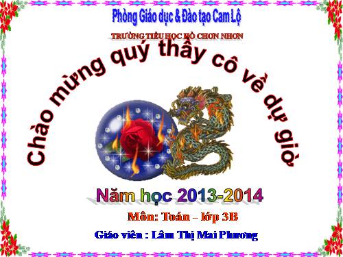 Toán lớp 3 Tiết 40