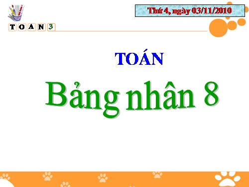Bảng nhân 8