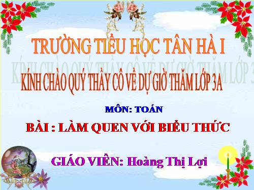 Làm quen với biểu thức