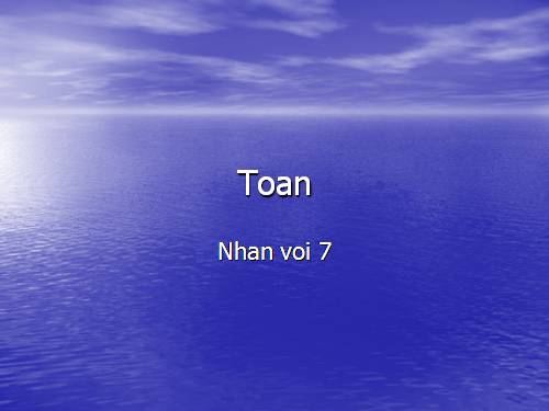 Bảng nhân 7