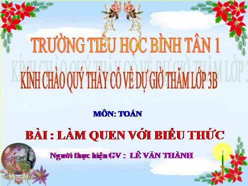 Làm quen với biểu thức