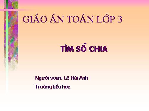 Tìm số chia