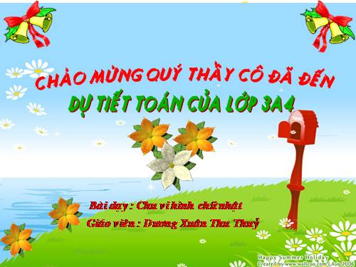 Chu vi hình chữ nhật