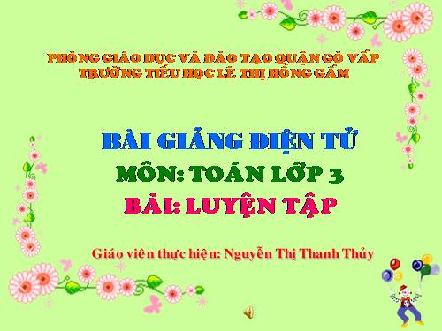 Các Bài giảng khác thuộc Chương trình Toán 3
