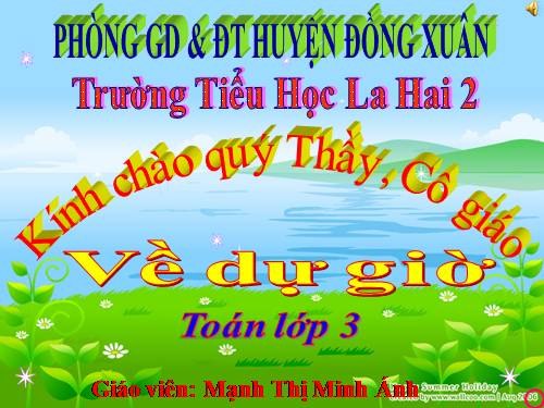 Các Bài giảng khác thuộc Chương trình Toán 3