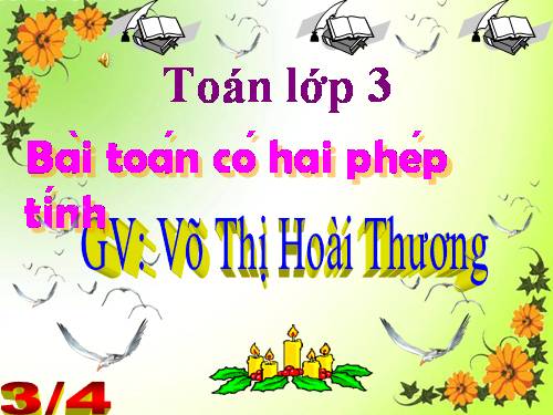 Bài toán giải bằng hai phép tính