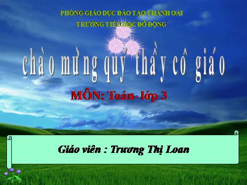Các Bài giảng khác thuộc Chương trình Toán 3