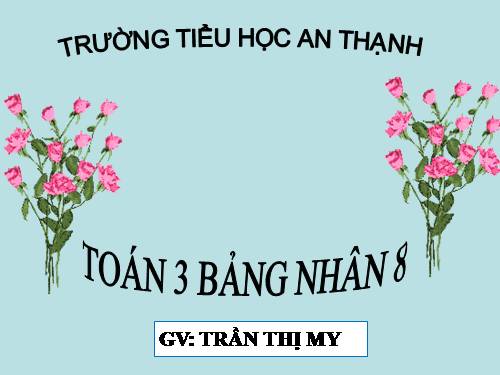 Bảng nhân 8