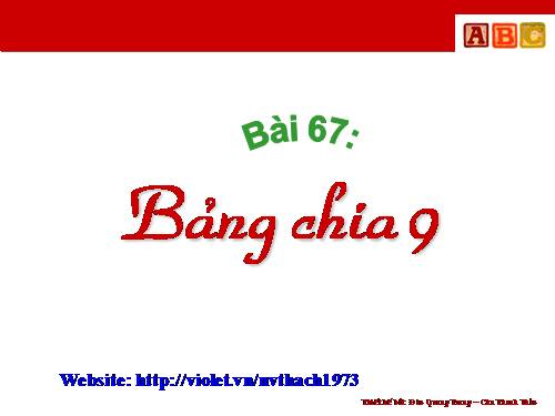 Bảng chia 9