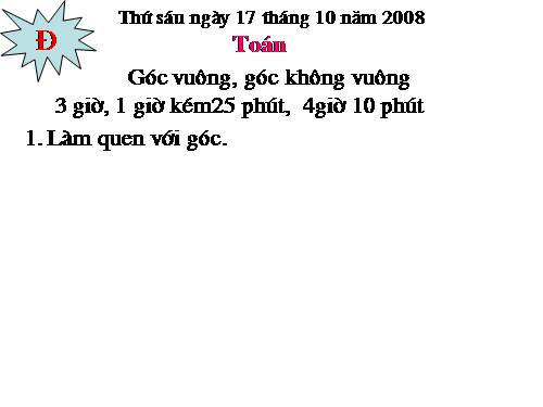 Góc vuông, góc không vuông
