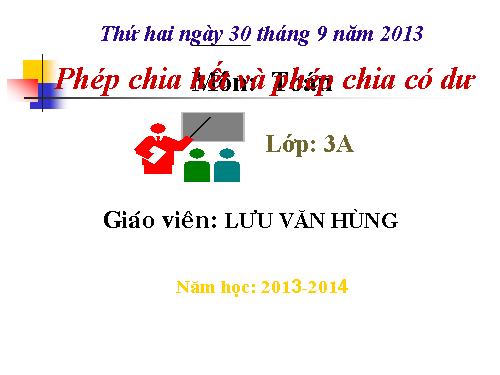 Phép chia hết và phép chia có dư