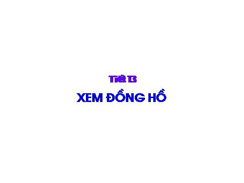 Xem đồng hồ