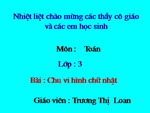 Chu vi hình chữ nhật