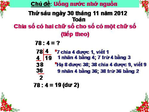 Chia số có hai chữ số cho số có một chữ số