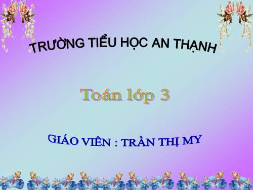 Các Bài giảng khác thuộc Chương trình Toán 3
