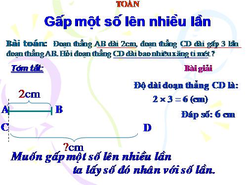 Gấp một số lên nhiều lần