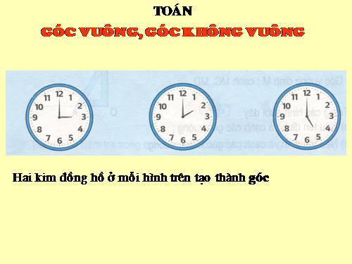 Góc vuông, góc không vuông
